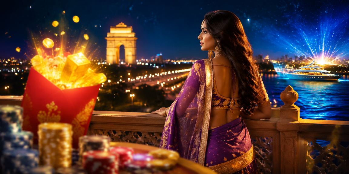 India Gate with festive lights representing trust and security in online betting