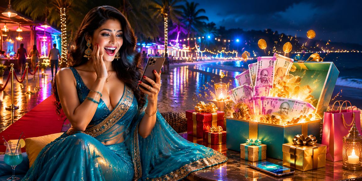 Young woman enjoying mobile casino betting on 05132 in India